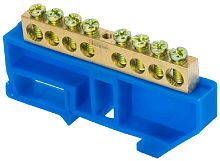 Шина неизолированная EKF PROxima N "ноль" ШНИ-6х9-8-Д-С 8 групп синий картинка 